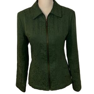 Coldwater Creek Green Textured Jacket